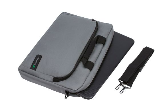 Сумка для ноутбука Grand-X SB-129G 15.6'' Grey Ripstop Nylon, Чорний