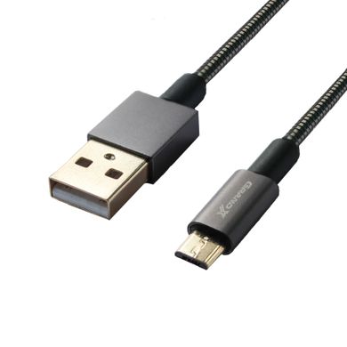 Кабель Grand-X USB-micro USB 2,1A, 1m, 100% мідь, захисне метеалеве покриття. Упаковка гіфтбокс з отвором (MM-01)
